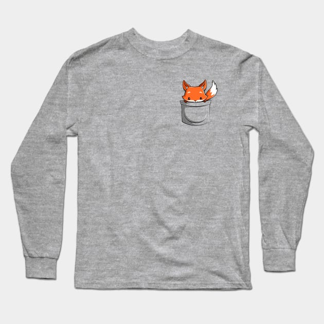 Pocket Fox Long Sleeve T-Shirt by Tobe_Fonseca
